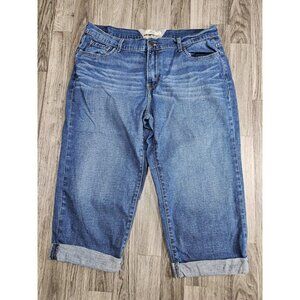 (3/$35) Levis Bermuda Shorts Womens 14 Mid Rise Rolled Cuff Relaxed Denim Casual